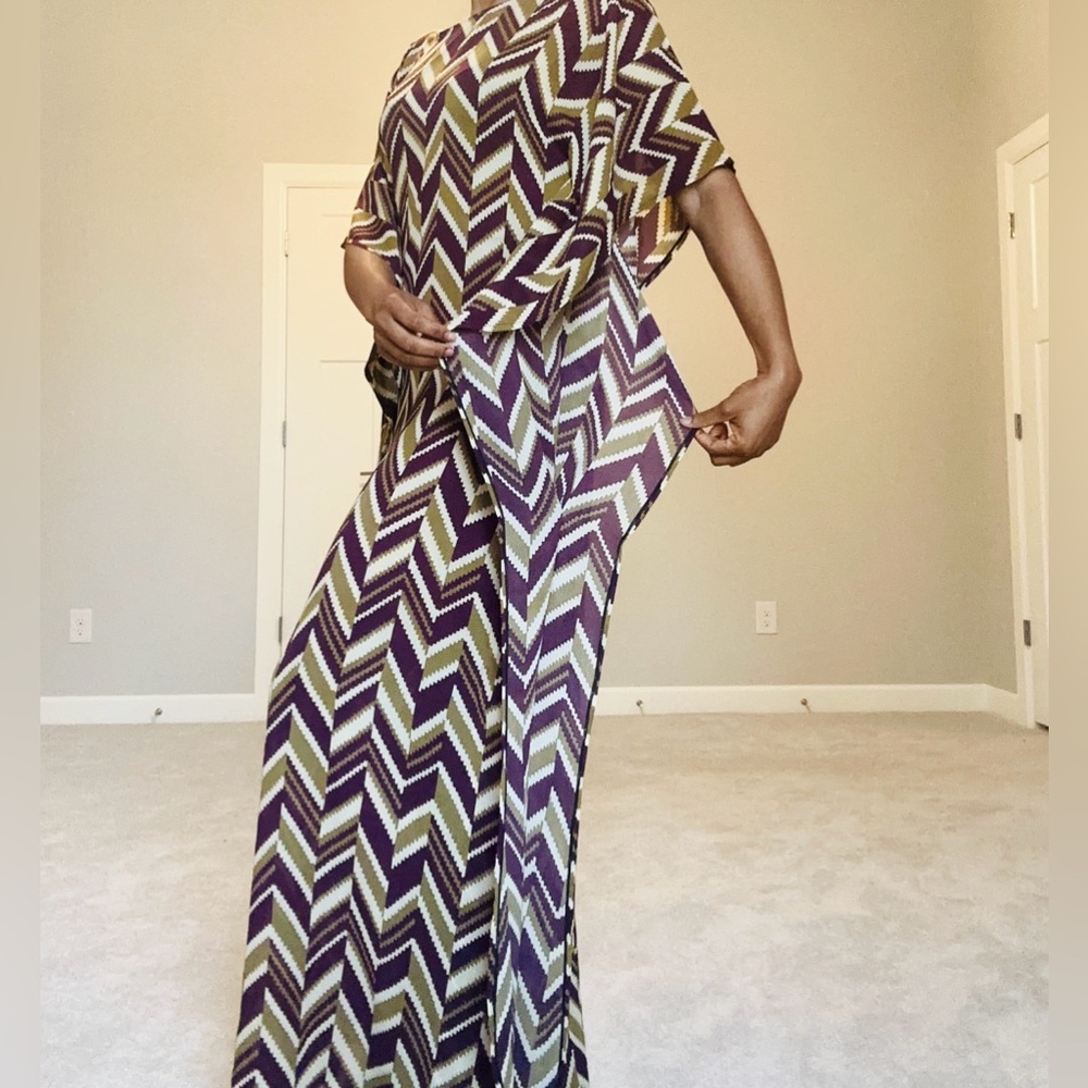 Brown Khaki Kaftan Gown - Picture 7 of 12